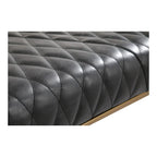 Banc moderne en cuir et fer laiton Aurelle Home