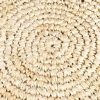 Table d'appoint ottomane en raphia naturel tissé à la main par East at Main