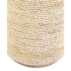Table d'appoint ottomane en raphia naturel tissé à la main par East at Main