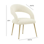 Chaise de salle à manger Rocco Boucle