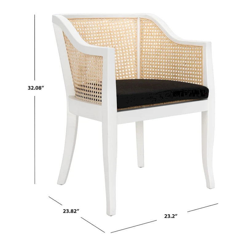 Chaise de salle à manger Velva en rotin - 23.8 x 23.2 x 32.1 - 24Lx23Px32H