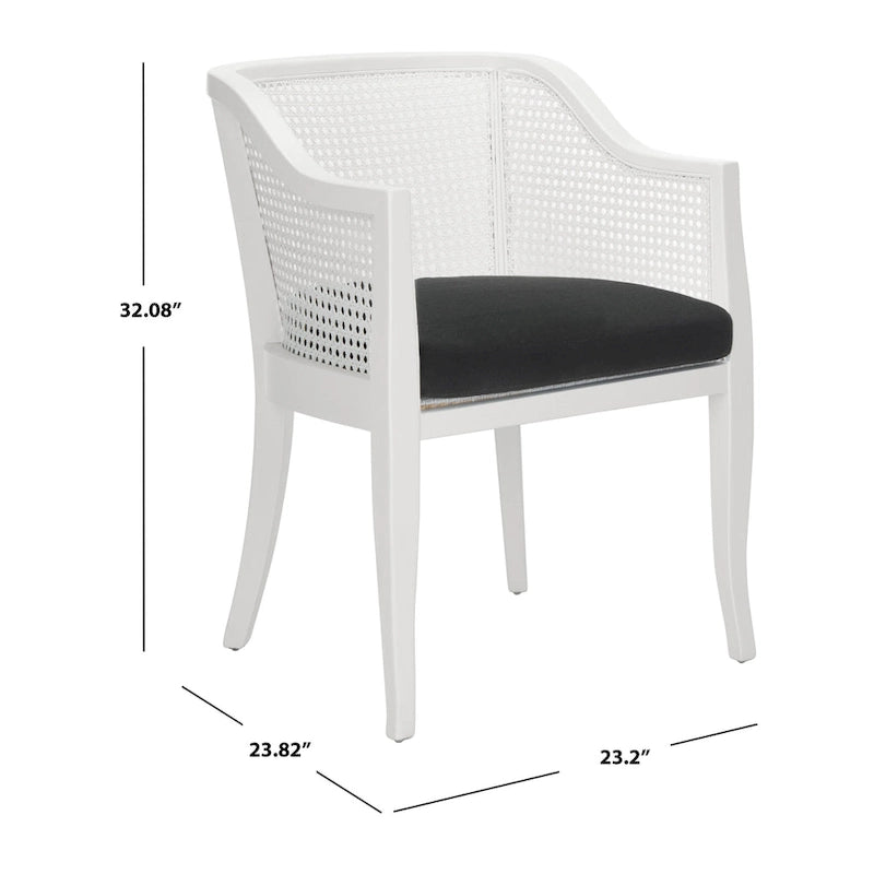 Chaise de salle à manger Velva en rotin - 23.8 x 23.2 x 32.1 - 24Lx23Px32H
