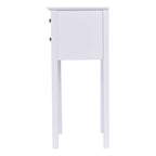 Table d'appoint avec 2 tiroirs - Blanc - 16,0 x 13,0 x 30,0 (L x l x H)
