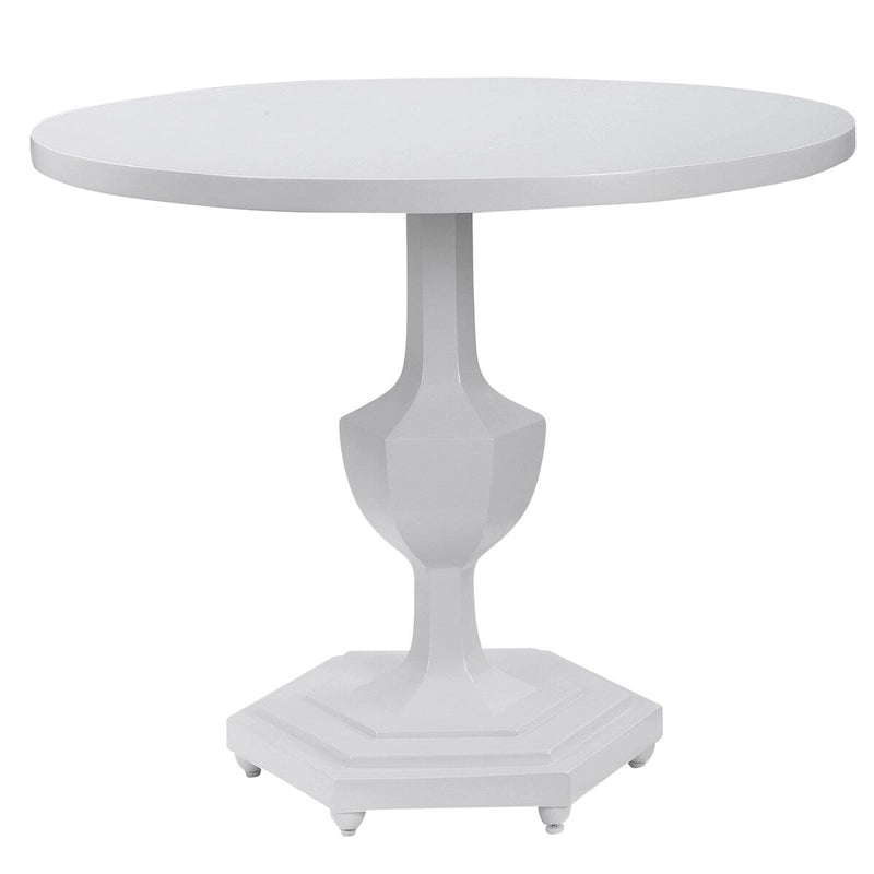 32   White Traditionally Inspired Round Foyer Table