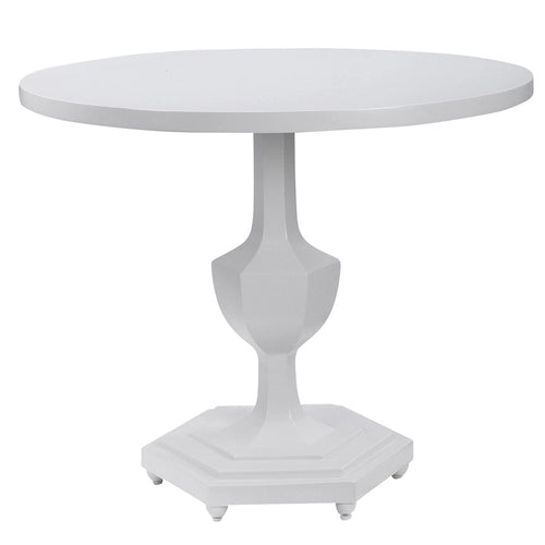 32   White Traditionally Inspired Round Foyer Table