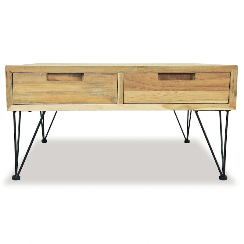 Table basse 80 x 80 x 40 cm en teck massif