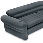 Canapé d'angle gonflable Intex en forme de L avec porte-gobelets, gris (lot de 2) - 26