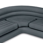 Canapé d'angle gonflable Intex en forme de L avec porte-gobelets, gris (lot de 2) - 26