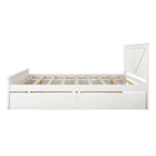 Lit plateforme King Size avec quatre tiroirs de rangement et pieds de support