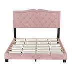 Cadre de lit rembourré Queen Size avec rivets