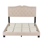 Cadre de lit rembourré Queen Size avec rivets