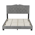 Cadre de lit rembourré Queen Size avec rivets