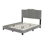 Cadre de lit rembourré Queen Size avec rivets