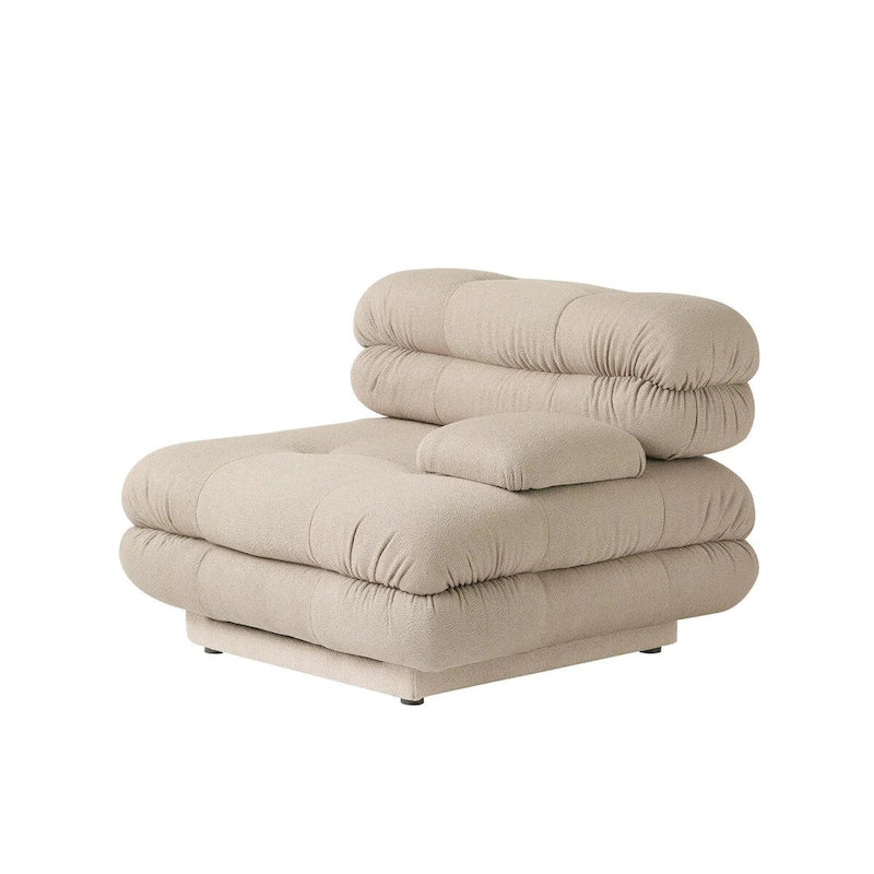 Canapé d'angle moderne en velours Tedy, canapé modulaire minimaliste en forme de L
