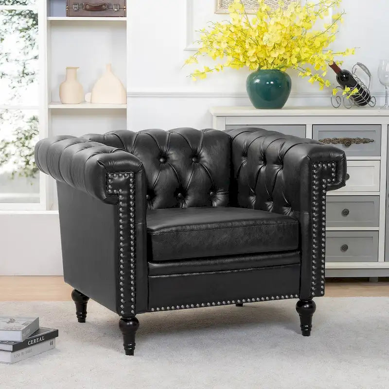Fauteuils de salon en cuir PU