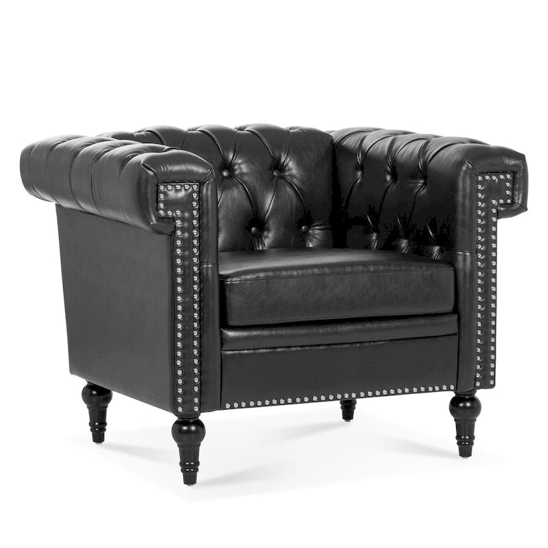 Fauteuils de salon en cuir PU