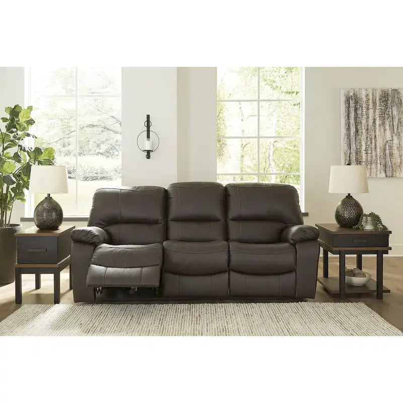  Leesworth Brown Reclining Power Sofa - 88  W x 41  D x 41  H