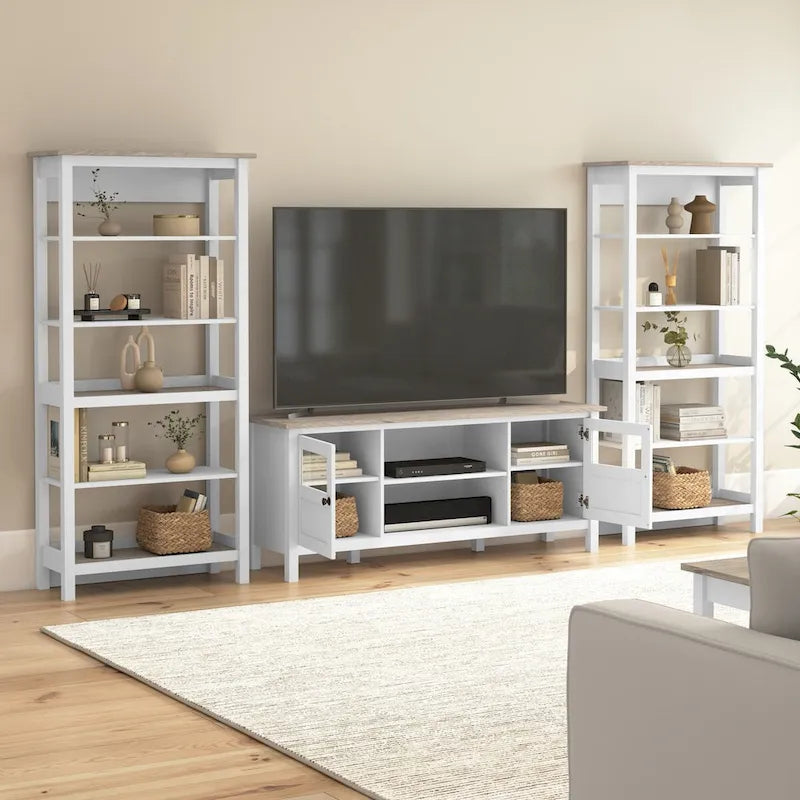 Meuble TV avec bibliothèques Mayfield Farmhouse 60W.