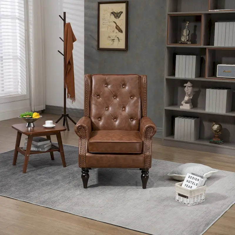 Fauteuil à accoudoirs en bois, fauteuil d'appoint moderne pour salon