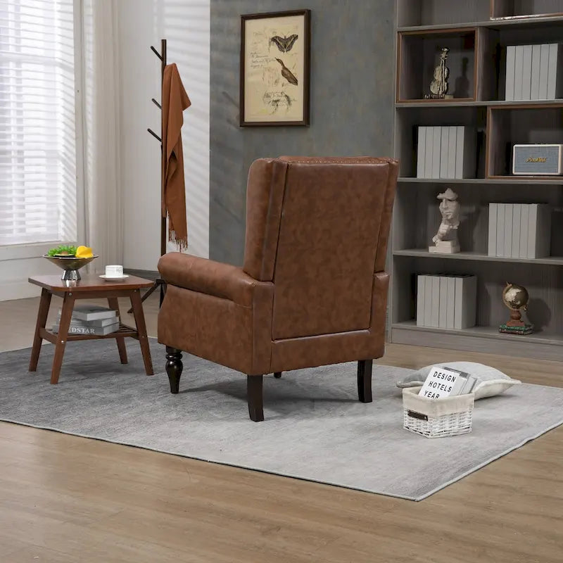 Fauteuil à accoudoirs en bois, fauteuil d'appoint moderne pour salon
