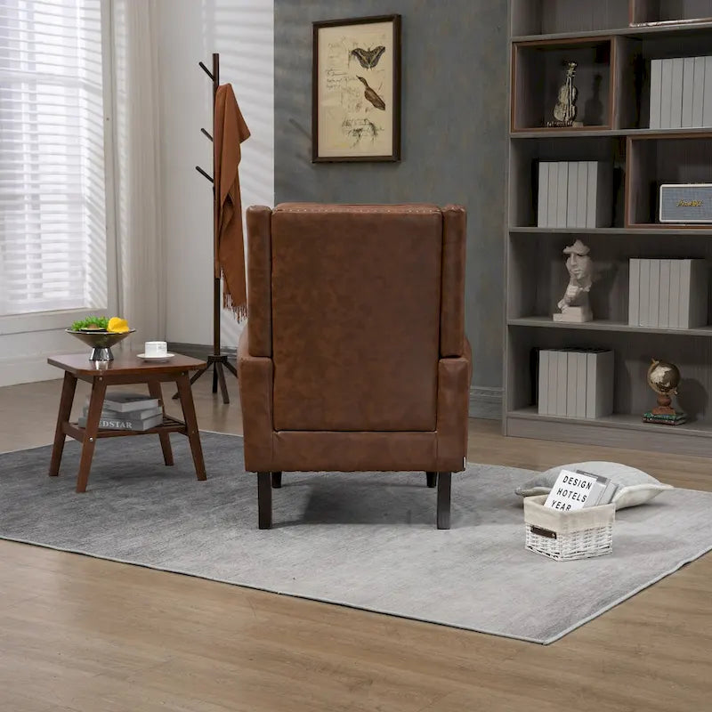 Fauteuil à accoudoirs en bois, fauteuil d'appoint moderne pour salon