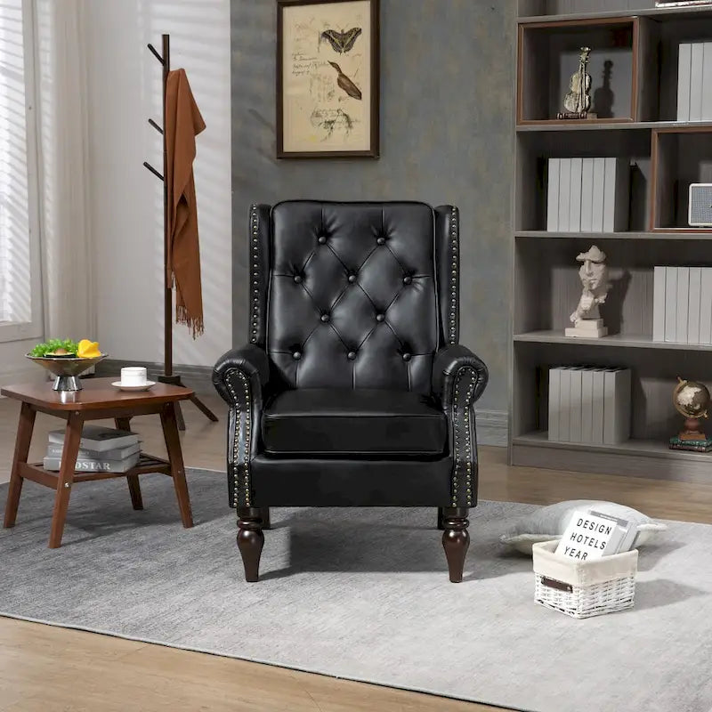 Fauteuil à accoudoirs en bois, fauteuil d'appoint moderne pour salon
