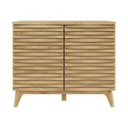 Meuble d'appoint Zappa effet chêne 2 portes Rangement moderne