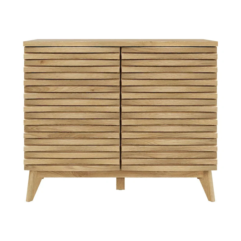 Meuble d'appoint Zappa effet chêne 2 portes Rangement moderne