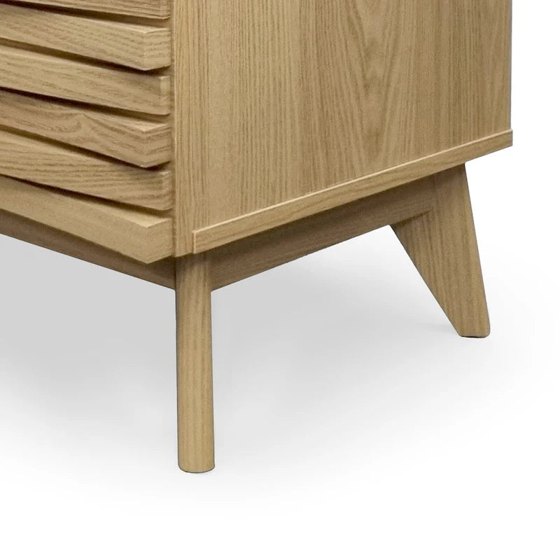 Meuble d'appoint Zappa effet chêne 2 portes Rangement moderne