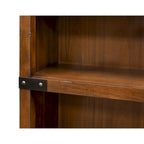Bibliothèque ouverte rustique Addison, étagères de bureau, meuble de rangement, marron - 34 L x 72 H x 15 P