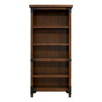 Bibliothèque ouverte rustique Addison, étagères de bureau, meuble de rangement, marron - 34 L x 72 H x 15 P