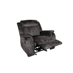 Fauteuil inclinable manuel Harbor 39 pouces, ressorts ensachés, velours suédine gris