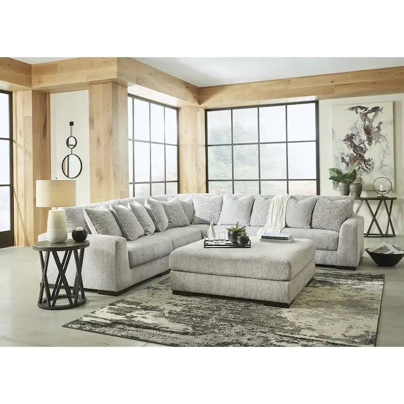  Regent Park Pewter 6-Piece Upholstery Package - 132   W x 132   D x 39   H