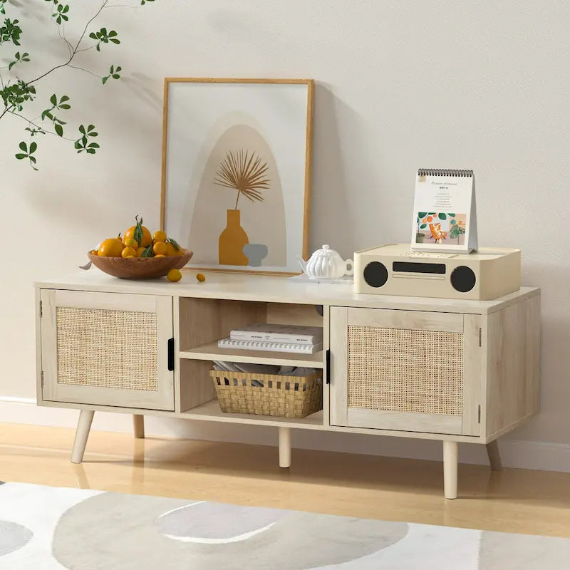 Anmytek 47 Meuble TV moderne pour téléviseur jusqu'à 65 pouces - 119 cm de large