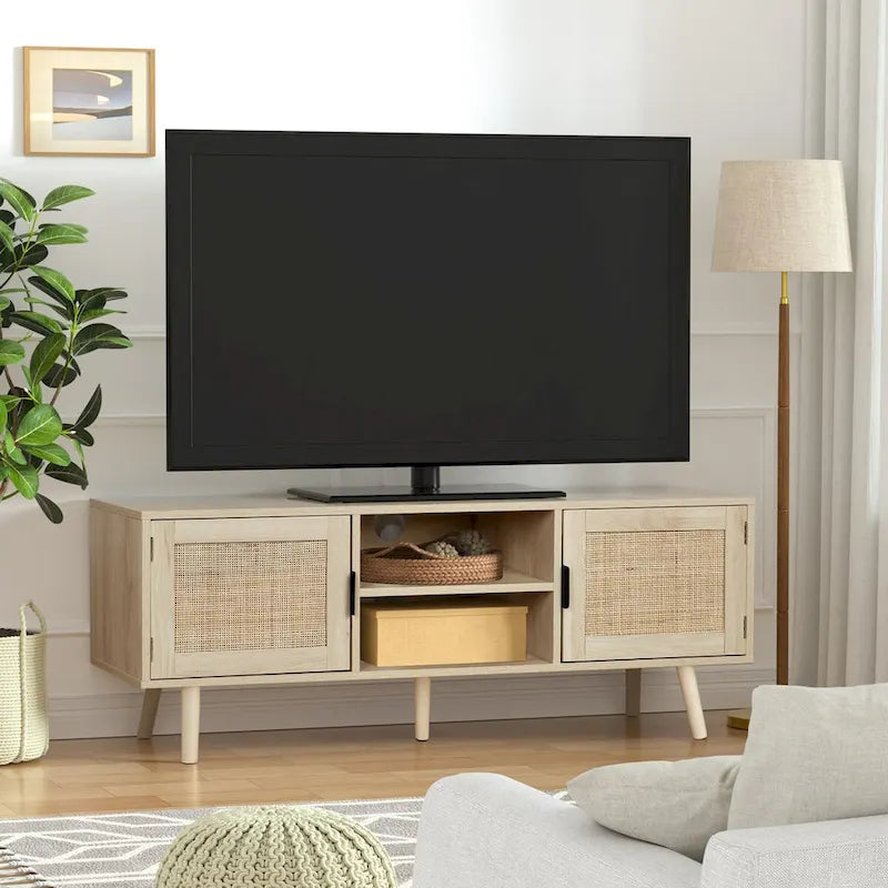 Anmytek 47 Meuble TV moderne pour téléviseur jusqu'à 65 pouces - 119 cm de large
