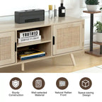 Anmytek 47 Meuble TV moderne pour téléviseur jusqu'à 65 pouces - 119 cm de large