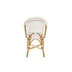 Chaise de salle à manger Leroy en rotin, blanc