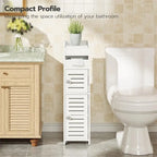 Small Bathroom Storage Cabinet with Door - 7.9  D x 7.9  W x 30.7  H