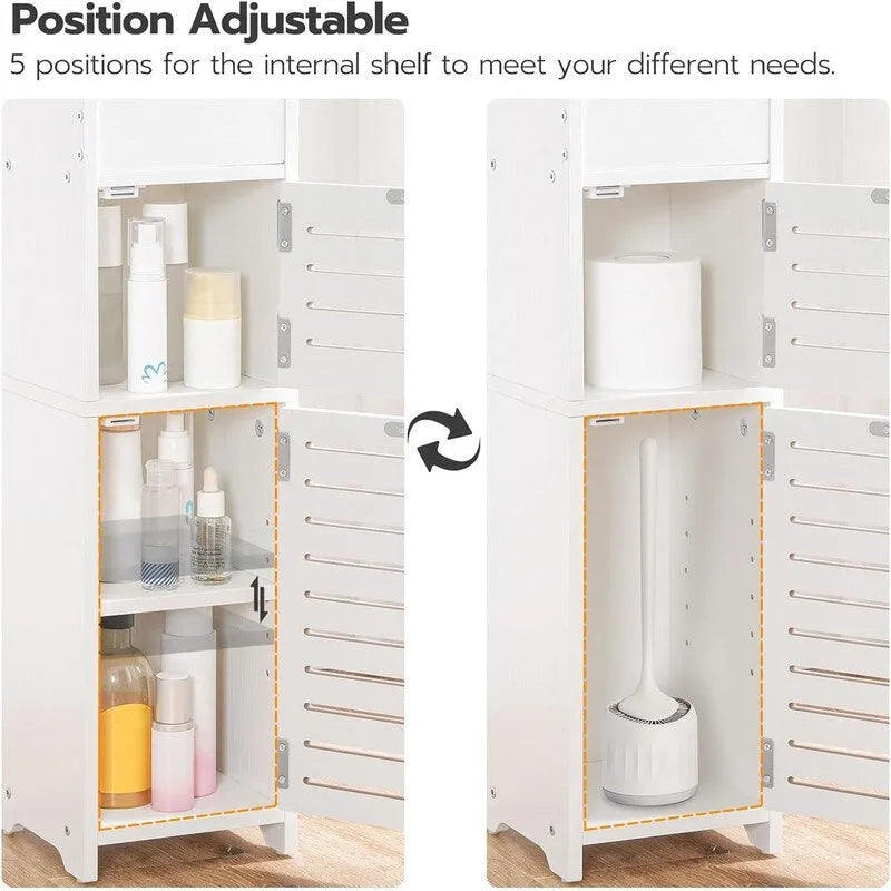 Meuble de Rangement Haut de Salle de Bain avec Porte - 20 P x 20 L x 78 H cm