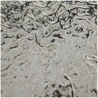 Table d'appoint en métal aluminium, géométrique, fine et texturée – Argent, Or ou Gris – Roche River Decor