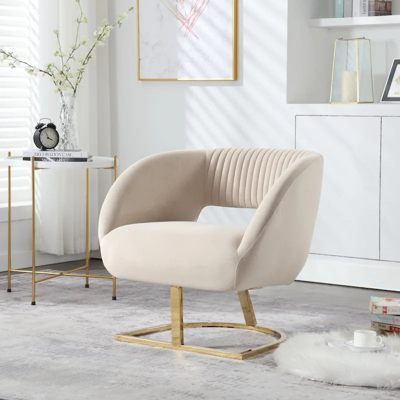 Fauteuil capitonné de salon