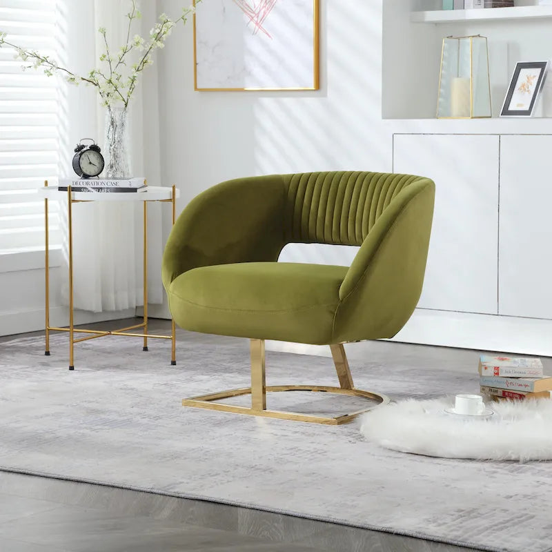 Fauteuil capitonné de salon