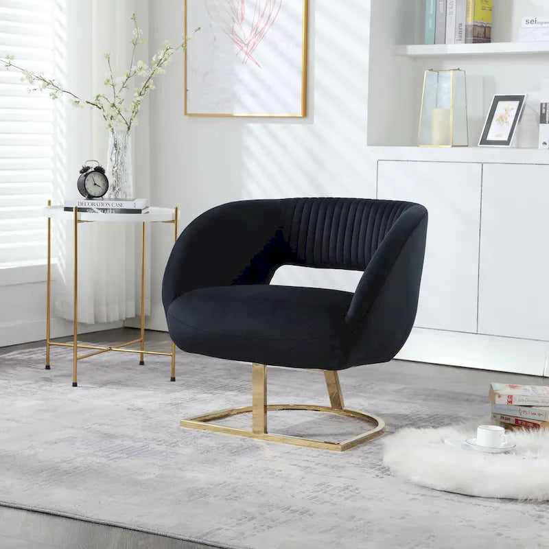 Fauteuil capitonné de salon