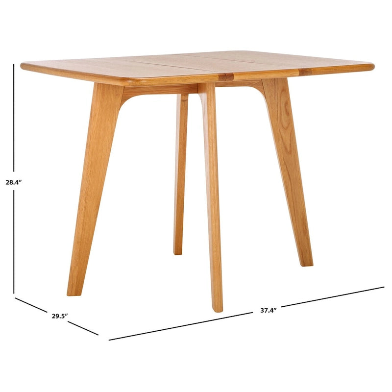 Table de salle à manger à abattants Couture Annliese Natural - 37 L x 30 P x 28 H - 37Lx30Px28H